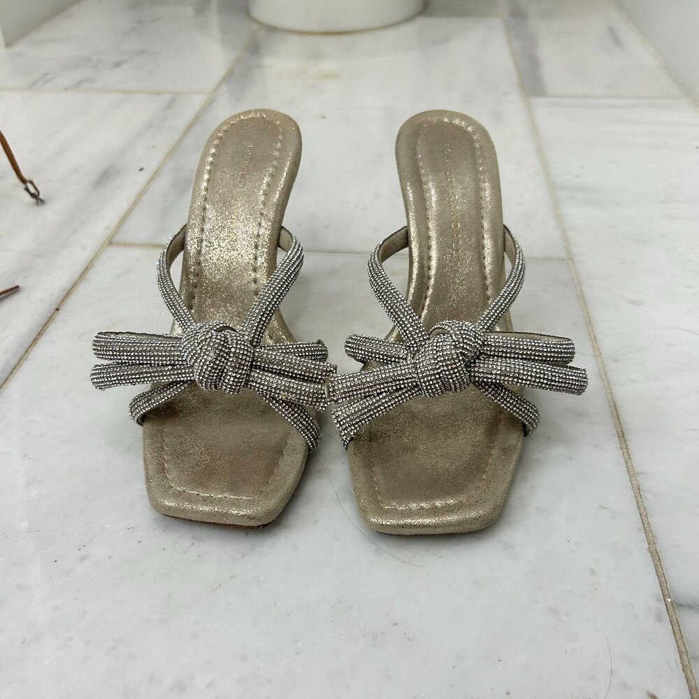 Loeffler Randall Leather Bow Heeled Sandal